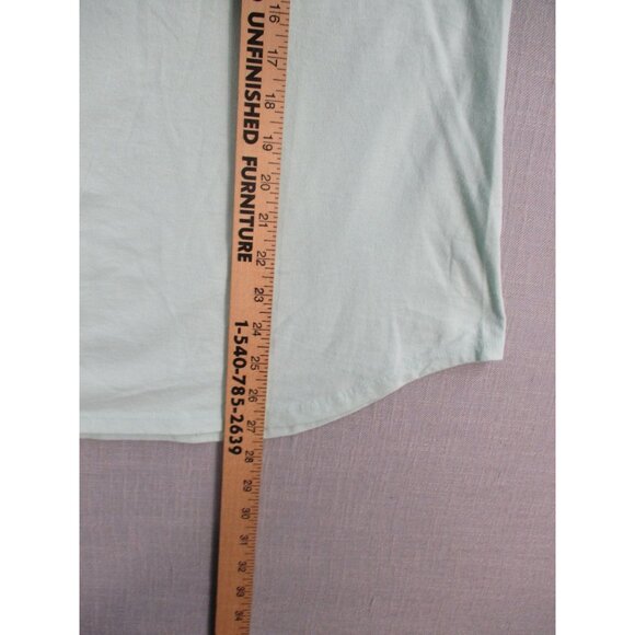 Just My Size Soft Mint Gathered Neck Plus Size Womens Top 16W Short Sleeve - Picture 5 of 8